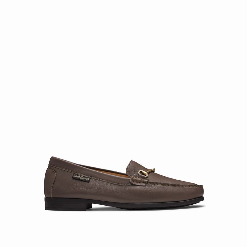Russell & Bromley Poshmoc Snaffle Trim Loafers Womens Brown [MCF835SY]